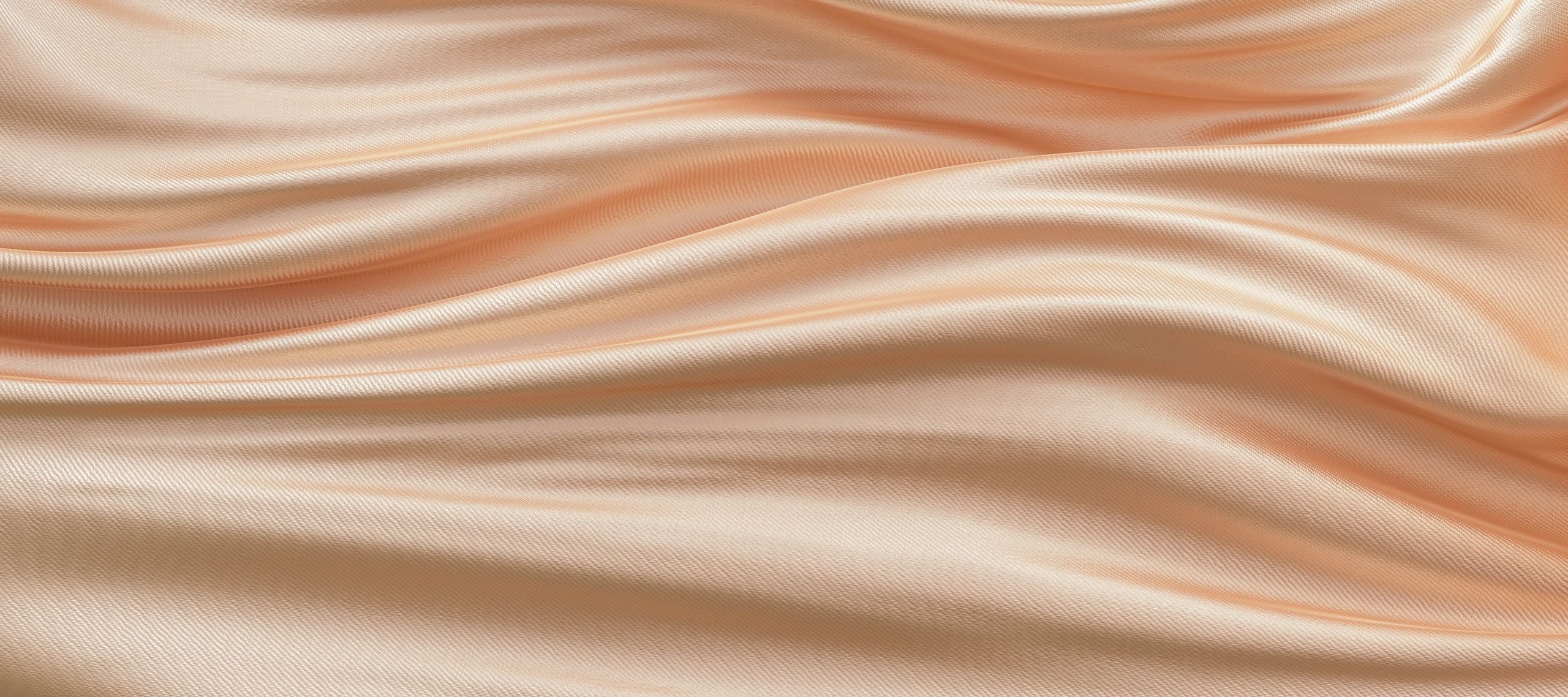 Gold silk fabric folds macro